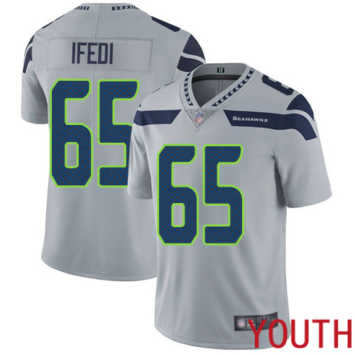 Seattle Seahawks Limited Grey Youth Germain Ifedi Alternate Jersey NFL Football #65 Vapor Untouchable